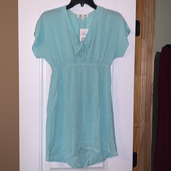 Miken Clothing Front Tie Cover-Up Dress, Size L - Blue ๐คฉ SC3 - Picture 6 of 7